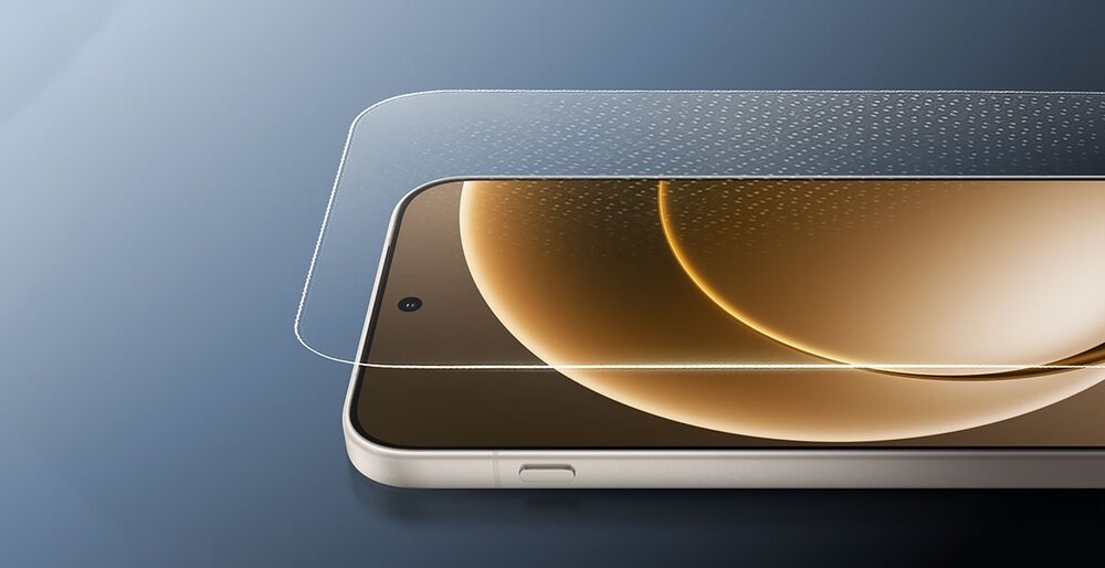 Smartfon ONEPLUS 15 5G Ekran smartfonu OnePlus 15 z wytrzymałym szkłem na kolorowym tle odporny na upadki 