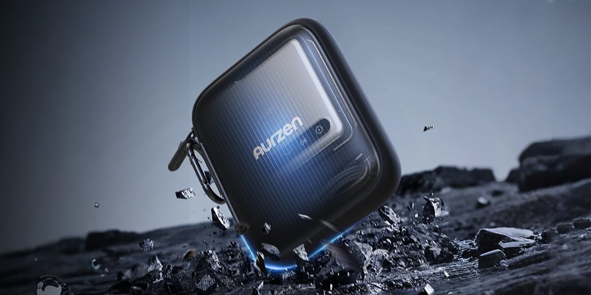 Futerał na projektor AURZEN Caseplay ochrona poliuretan amortyzacja, spadający futerał na kamienne podłoże