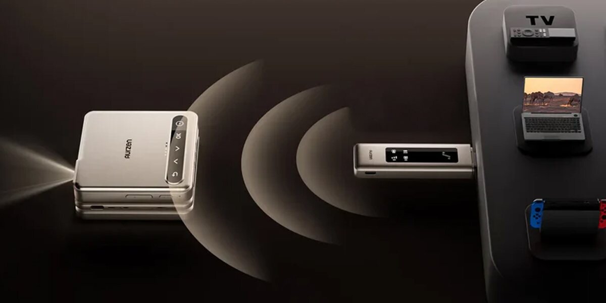 AURZEN CastPlay dongle HDMI mirroring i rozszerzony ekran, elastyczność, komfort oglądania, tryby pracy i rozrywki, transmiter podpięty do laptopa