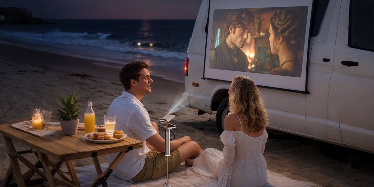 AURZEN Powerplay lekki 470 g stabilny statyw do 1 kg urządzeń, projektor przymocowany do stojaka wyświetlający obraz na ekranie projekcyjnym