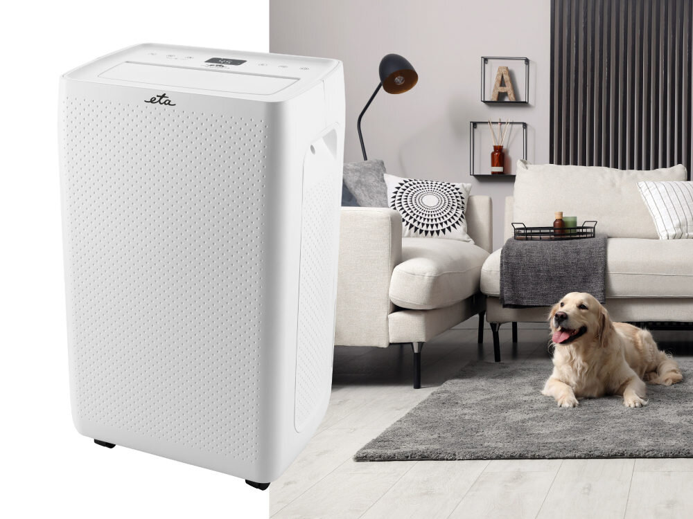 Osuszacz ETA Primer 4630 90000 3 tryby pracy i jonizacja 3 tryby pracy Tryb automatyczny tryb nocny funkcja jonizacji filtr wstępny czyste środowisko