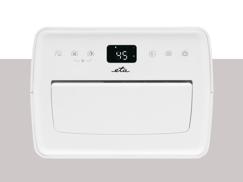 Osuszacz ETA Primer 4630 90000 Efektywny i energooszczędny Mobilność i bezpieczeństwo 4 kółka wymiary poręczna konstrukcja Ekologiczny czynnik chłodniczy R290 ochrona przed przeciążeniem moc  troskę o zdrowy klimat 