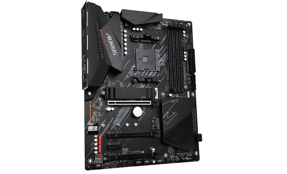 Płyta główna GIGABYTE B550 Aorus Elite V2 dwa sloty pamięci RAM DDR4