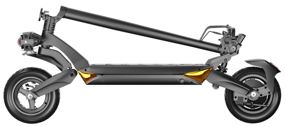 Hulajnoga elektryczna RUPTOR R3 V3 Czarny skladana konstrukcja latwy transport skladana stopka wytrzymala nozka zamontowana w centralnym punkcie ciezkosci