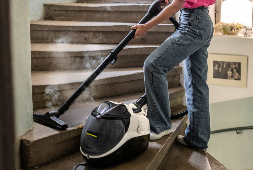 Parownica KARCHER SV 7 1.439-490.0 kabel blokada zastosowanie akcesoriów