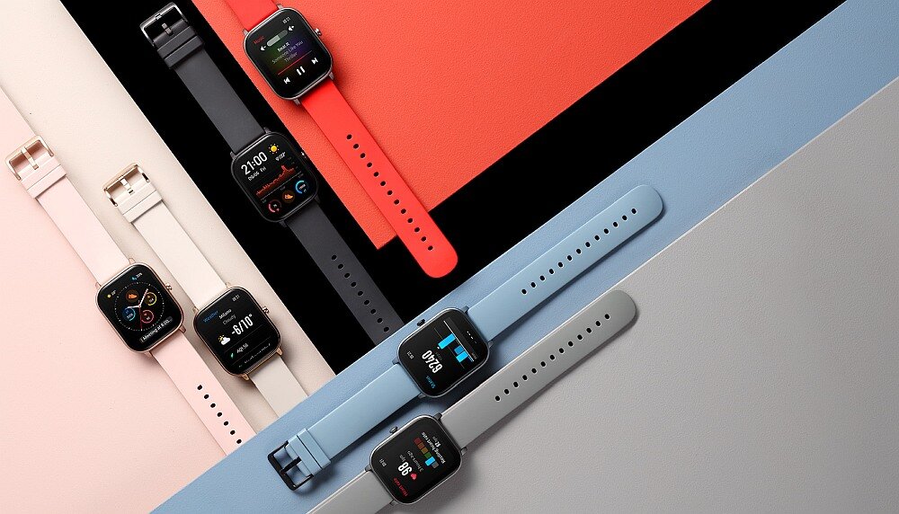 SMARTWATCH AMAZFIT GTS wymiary waga materiał kolory