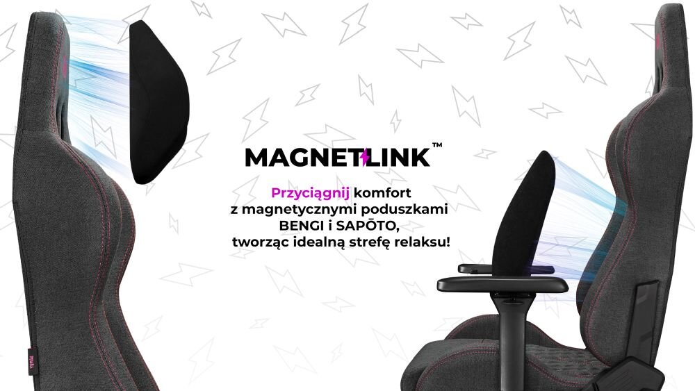 Fotel YUMISU 2050 Magnetic mocowanie magnetyczne rewolucja komfort dbalosc atuty