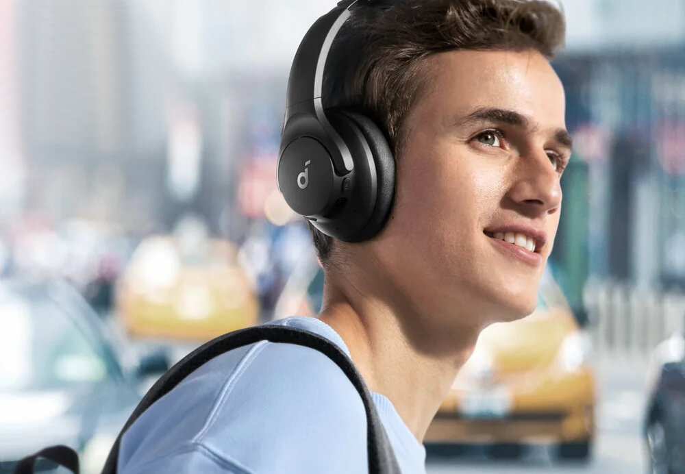 Słuchawki nauszne SOUNDCORE Q20i czysty dźwięk mikrofony