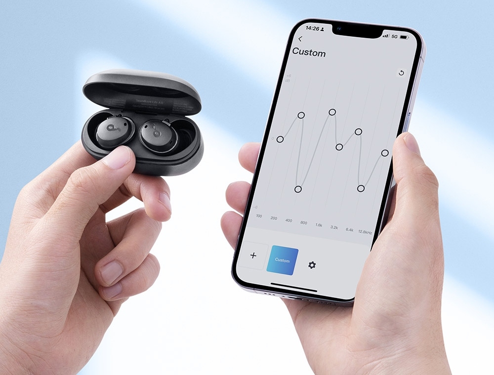 Słuchawki dokanałowe SOUNDCORE Dot 3i v2 ustawienia EQ aplikacja Soundcore dopasowanie