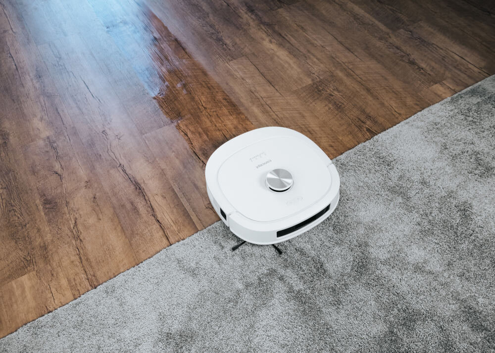 Robot sprzątający CONCEPT VR4130 Aqua Ultimate Laser 3D Odkurzanie i mopowanie Siła ssania kurz, włosy i okruchy z paneli oraz dywanów aktywne mopowanie domywa zabrudzenia