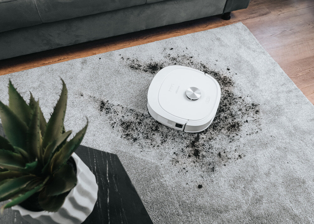 Robot sprzątający CONCEPT VR4130 Aqua Ultimate Laser 3D Ochrona dywanów Hybrydowa ściereczka ma wodoodporną stron chroni dywany przed zamoczeniem