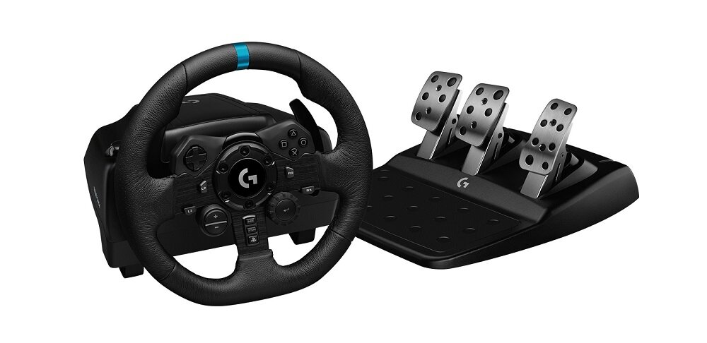 Kierownica Logitech G923 PS4 PC widok zestaw 