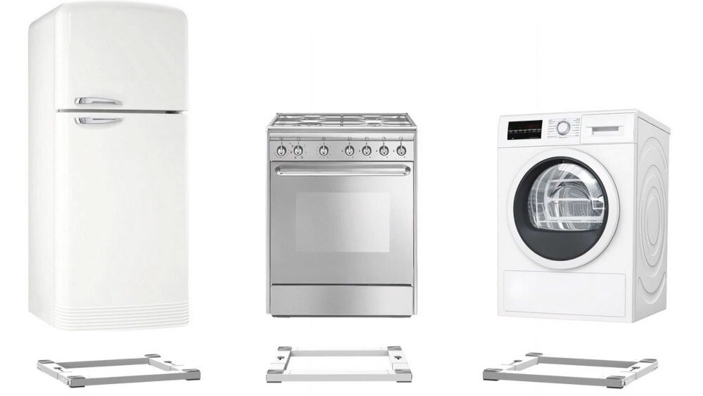 Podstawa MELICONI pod pralkę i suszarkę Base Wash Pro zastosowanie pralka lodówka suszarka