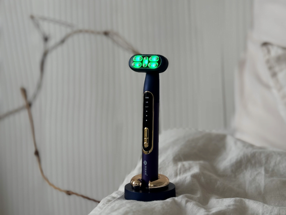 Masażer pod oczy HAXE HX805 Glorie ciepły kompres, redukcja napięcia, przynosi ulgę, poprawa wyglądu