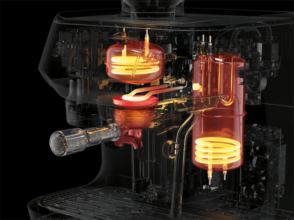 Ekspres SAGE Oracle Dual Boiler SES995BTR Podwójny bojler ze stali nierdzewnej espresso i spienianie mleka Potrójny system grzewczy z regulacją PID