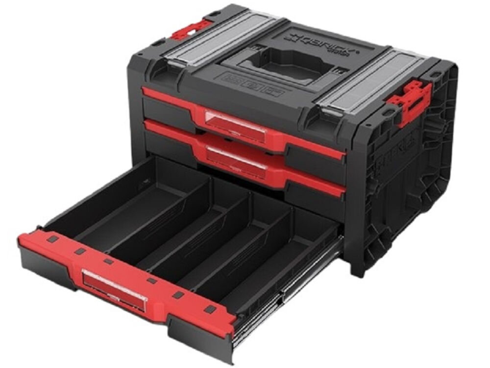 Skrzynia narzędziowa QBRICK PRO Drawer 3 Toolbox 2.0 Profi Basic, skrzynia, szuflada, narzędzia, warsztat, Zamknięta, modułowa skrzynka na narzędzia.