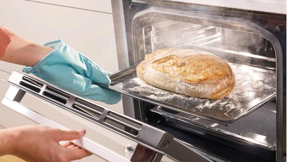 KUCHNIA GORENJE MEKS5141XM ExtraSteam parowe środowisko wyrośnięty chleb Chrupiąca skórka wypieczenie woda płytka taca