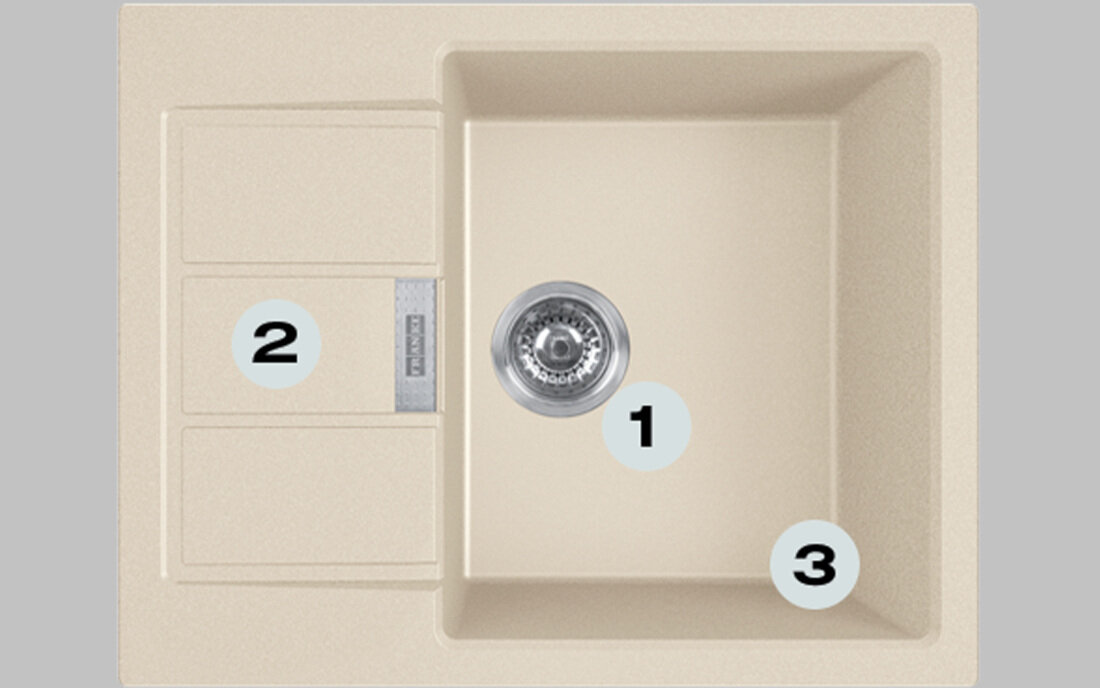 Zlewozmywak FRANKE Sirius S2D 611-62 143.0671.559 Bezowy komfort mozliwosc montazu mlynka praktyczny ociekacz gleboka komora