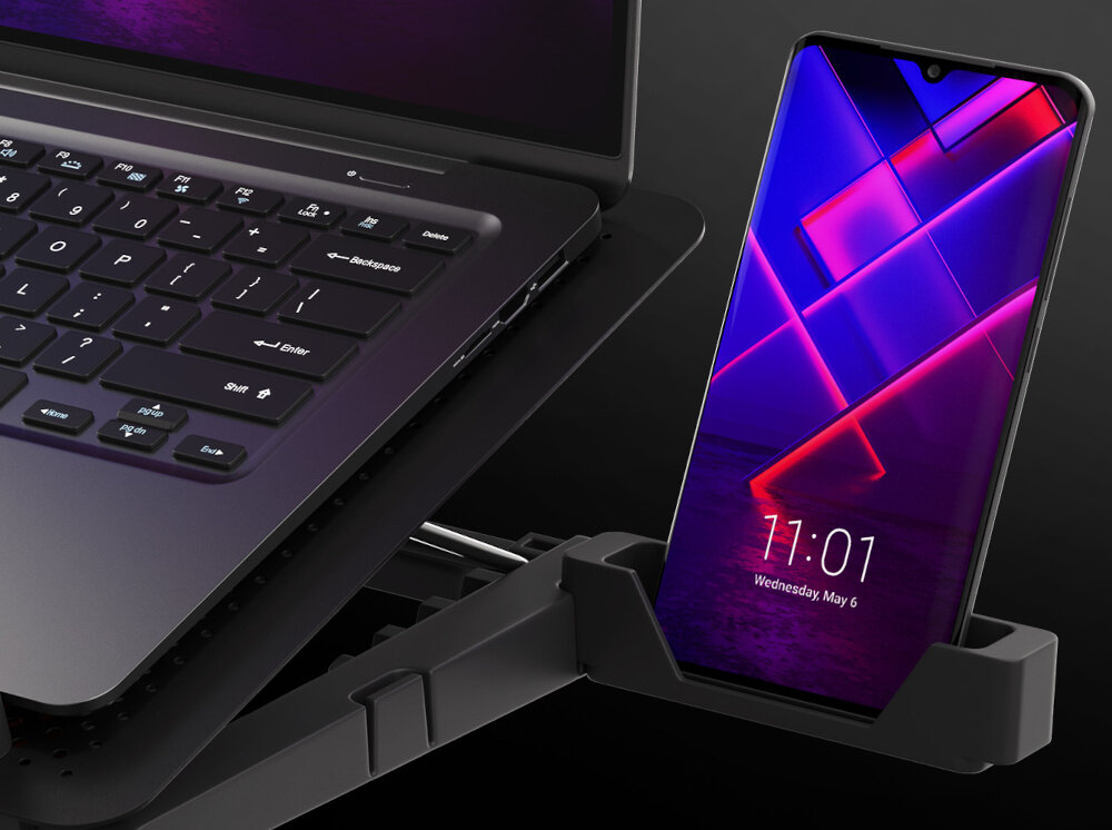 Podstawka chłodząca GENESIS Oxid 450 RGB SMARTFON UCHWYT