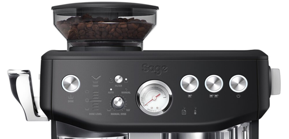Ekspres SAGE The Barista SES876BST4EEU1 podgrzewanie filizanek kolba stal nierdzewna srednica 54 mm pojemnosc 18 g kawy