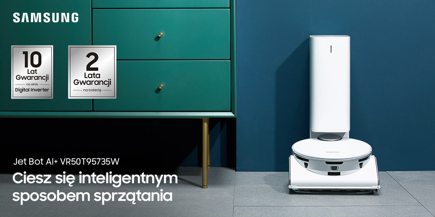 VR50T95735W/GE idealny dla Ciebie Jet Bot, który posprząta dom za Ciebie