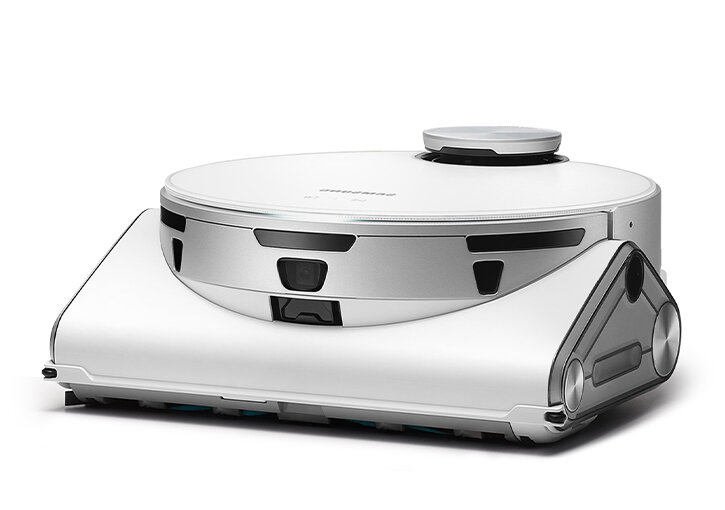 Przednia kamera Jet Bot AI+ może w czasie rzeczywistym przesyłać strumieniowo obrazy za pomocą aplikacji SmartThings, pokazując Ci np. co robi Twój zwierzak.  