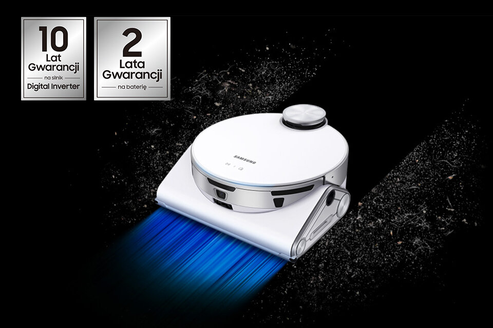 Odkurzacz Jet Bot VR50T95735W o dużej mocy i skuteczności w czyszczeniu