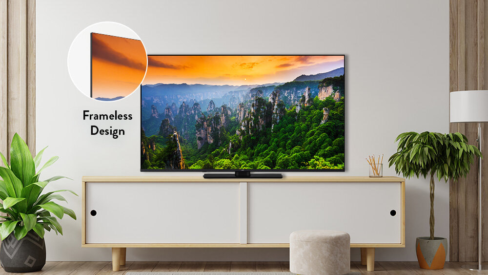 JVC LT-65VD7500 bezramkowym ekranem centralna podstawa - cienkie ramki