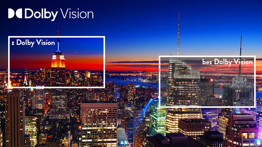 Telewizor JVC LT-55VG7500 Dolby Vision kinowa jakość kontrast kolory detale obraz, obraz przedstawiony z dolby vision oraz bez dolby Vision