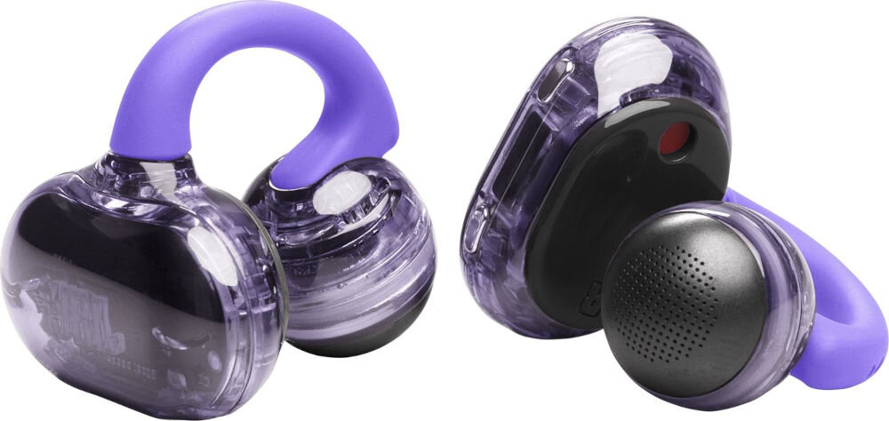 Słuchawki powietrzne JBL Soundgear Clips z aplikacją JBL Headphones i korektorem dźwięku, słuchawki powietrzne na białym tle