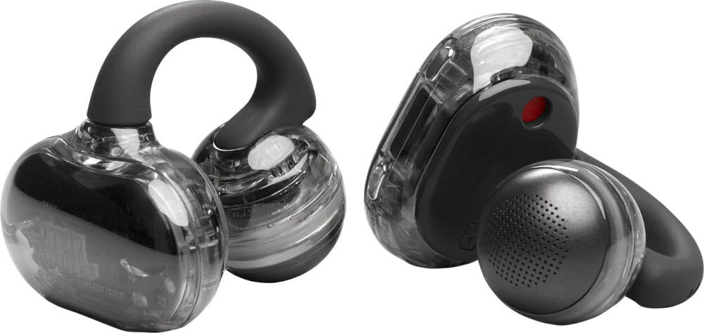 Słuchawki powietrzne JBL Soundgear Clips z aplikacją JBL Headphones i korektorem dźwięku, słuchawki powietrzne na białym tle