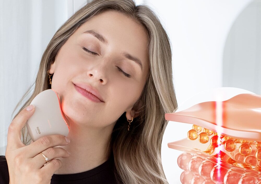 Liftingujący masażer do ciała i szyi NENO BEAUTY Auri tryb przeciwztarzeniowy, poprawa elastyczności skóry, lepsze wygładzenie