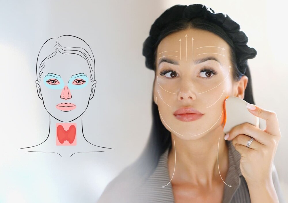 Liftingujący masażer do ciała i szyi NENO BEAUTY Auri odpowiedni kierunek masażu, dla optymalnych efektów