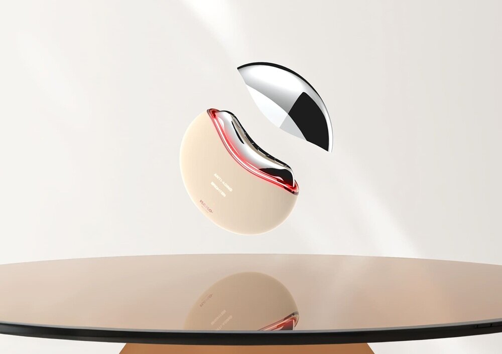 Liftingujący masażer do ciała i szyi NENO BEAUTY Auri wibracje soniczne, czerwone światło, rechnologia EMS i RF, ergonomiczna głowica, dopasowanie do konturów twarzy i szyi