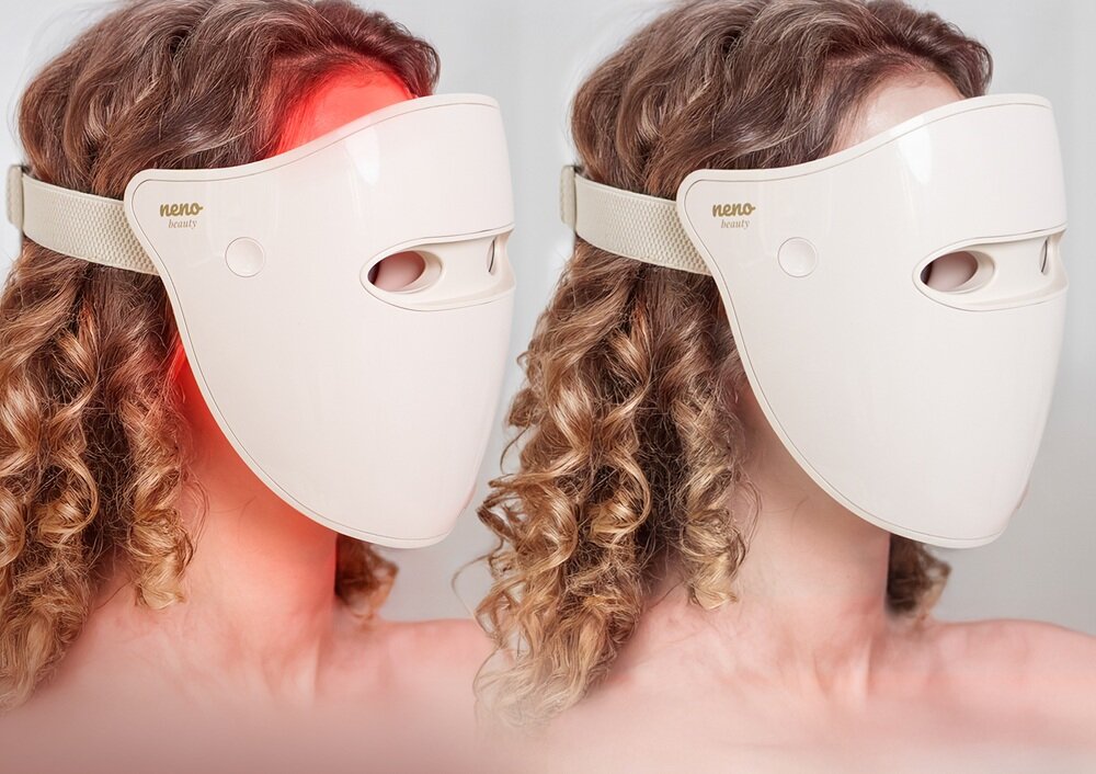 Maska LED NENO BEAUTY Alva komfort, bezpieczeństwo, ddelikatny silikon, łatwiejsze dopasowanie do twarzy, stabilność