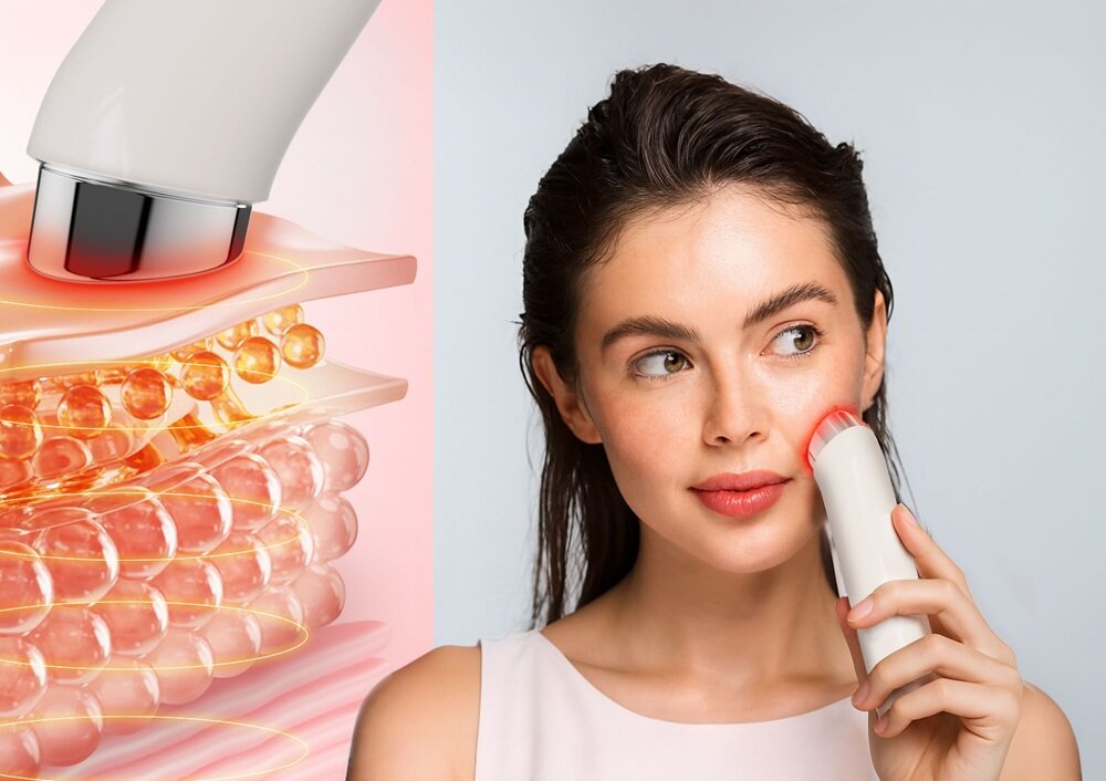 Urządzenie do pielęgnacji twarzy NENO BEAUTY Luve wsparcie sprężystości skóry, systematyczne stosowanie, wsparcie jędrności