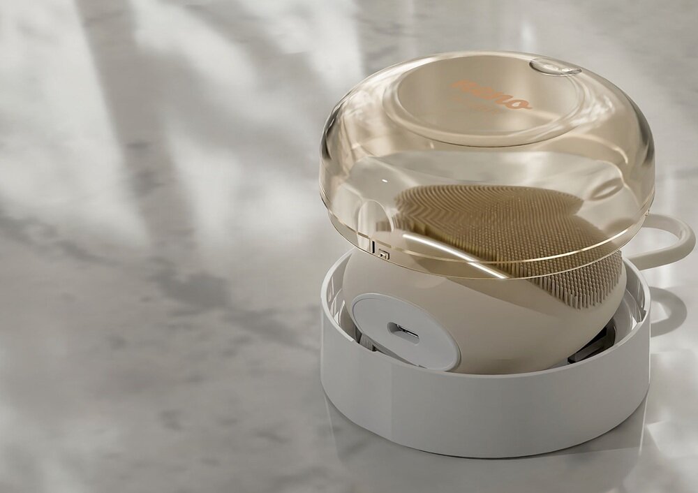 Szczoteczka soniczna do mycia twarzy NENO BEAUTY Mica eleganckie magnetyczne etui, ochrona szczoteczki, wygodne w każdej podróży, ładowarka, szybkie i komfortowe ładowanie