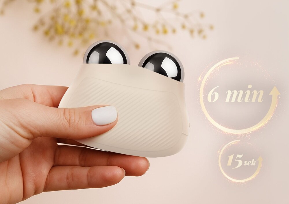 Masażer do twarzy z technologią EMS i funkcją termoterapii NENO BEAUTY Naya wbudowany timer, automatyczne wyłczenie po upływie czasu