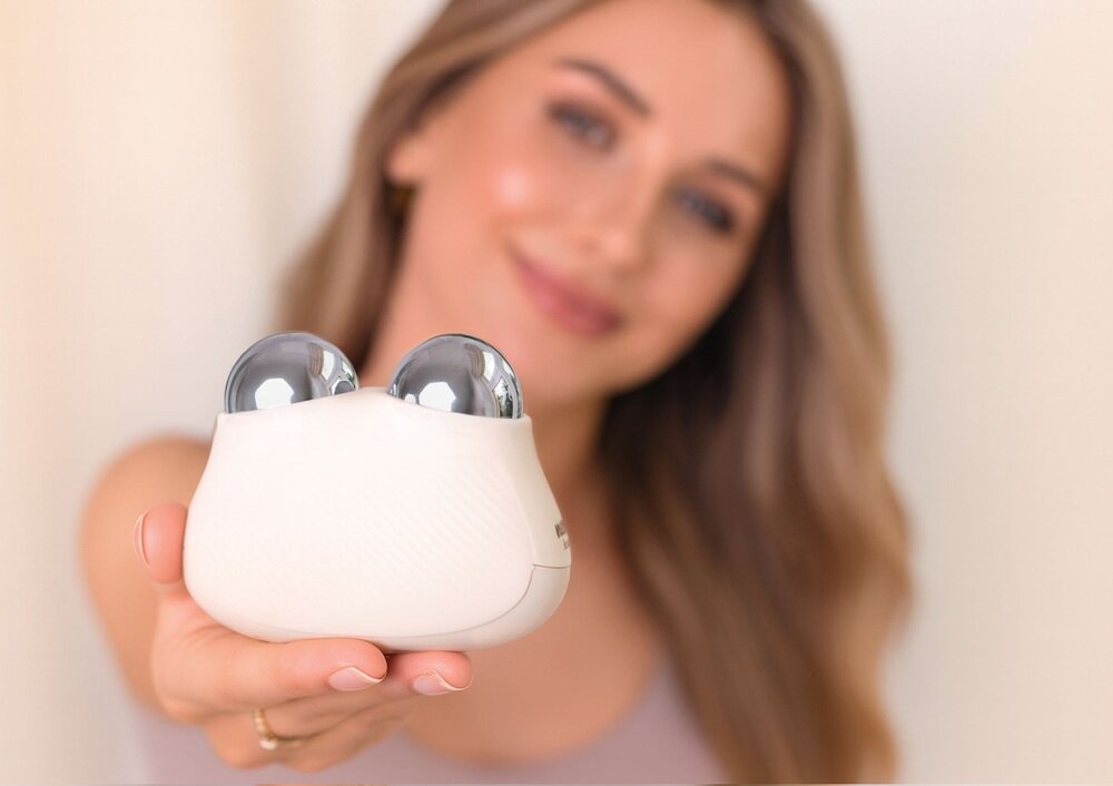 Masażer do twarzy z technologią EMS i funkcją termoterapii NENO BEAUTY Naya podwójna głowica, ergonomiczna, precyzyjna stymulacja mięśni, komfortowo i płynnie