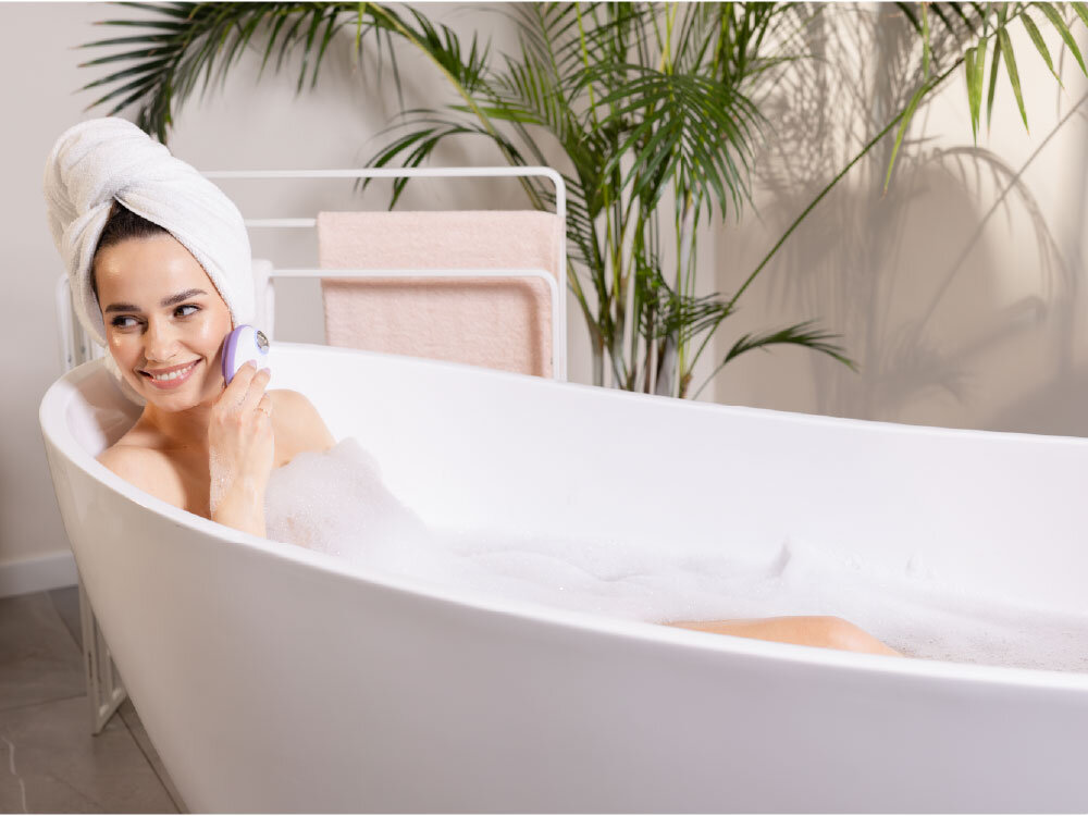 Szczoteczka do twarzy INNOGIO Gioperfect Brush GIO-715 Oczyszczanie soniczne wypustki silikonowe wykonanie higiena silikon