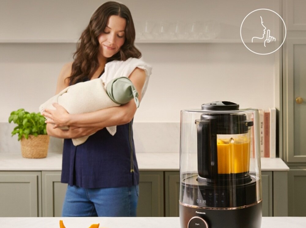 Blender kielichowy PANASONIC MX-HG4401KXE z funkcją gotowania dom bez hałasu, dołączona pokrywa, ograniczenie hałasu, spokojna praca