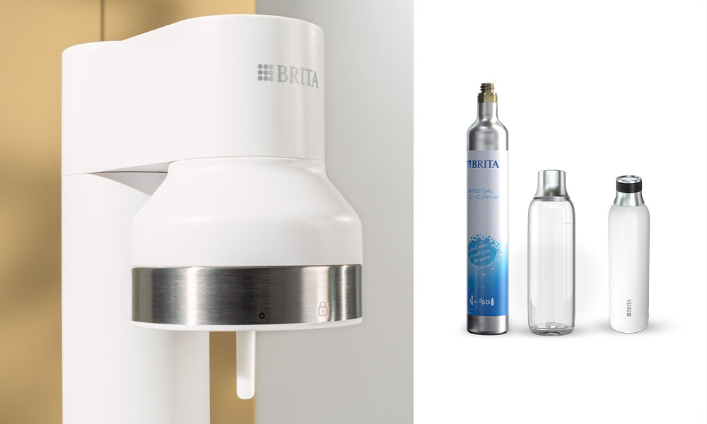 Saturator BRITA Sodatrio Biały zestaw elementy