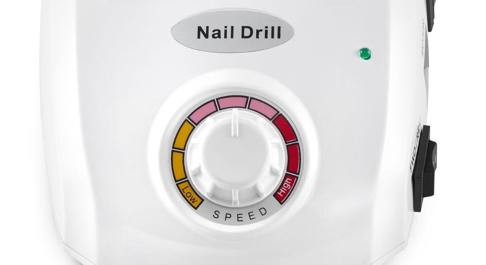 Frezarka do paznokci NAIL DRILL DM-998 Biały moc napięcie stabilna praca prędkość obrotowa frezowanie zmiana kierunku obrotu napędu