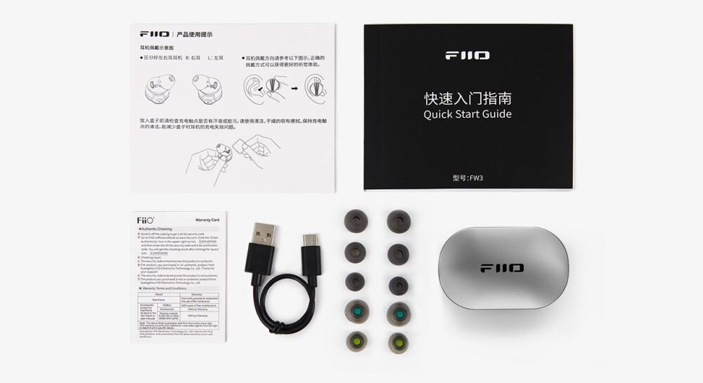 Słuchawki dokanałowe FIIO FW3 zestaw