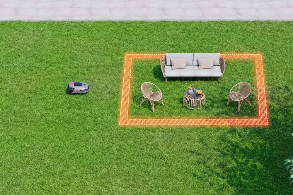 Robot koszący DREAME A1 Pro wizualizacja strefy wyłączonej intuicyjne sterowanie aplikacją 4 tryby koszenia tworzenie harmonogramów ochrona przed mrozem wyznaczenie stref wyłączonych