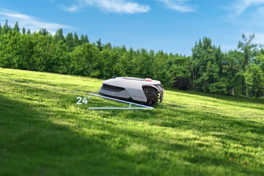 Robot koszący DREAME A1 Pro robot wjeżdżający na zbocze o pochyle 24 stopnie koła terenowe duża przyczepność