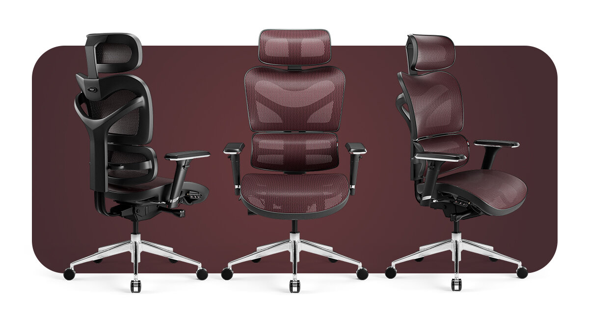 Fotel DIABLO CHAIRS V-Commander czarno-burgundowym ergonomią designem wysoki komfort atrakcyjnego wyglądu modną kolorystyką - fotel na burgundowym tle