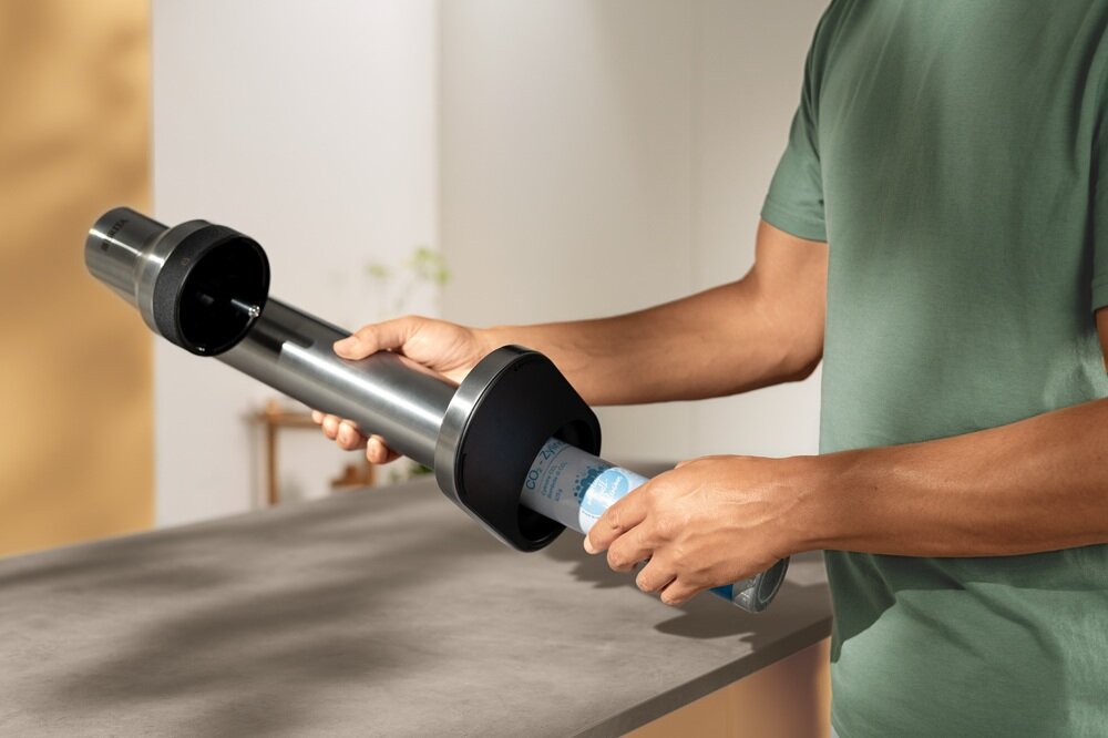 Saturator BRITA SodaTrio Czarny łatwa wymiana cylindra, duża pojemność, kompatybilność