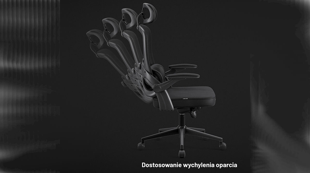 Fotel DIABLO CHAIRS V-Light Czarny Tilttech Frog funkcja bujania możliwość zablokowania w czterech pozycjach