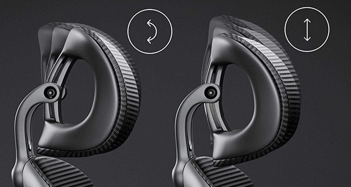 Fotel DIABLO CHAIRS V-Light Czarny regulowany zagłówek góra dół